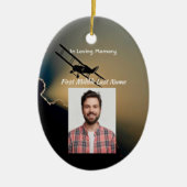Memorial Foto Christlich Pilot Flugzeug Flug Keramik Ornament (Vorne)