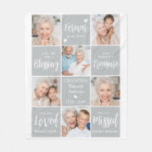 Memorial Foto Collage 6 Personalisierte Erinnerung Fleecedecke (Vorderseite)