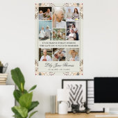 Memorial Foto Collage Beerdigung Beileid Poster (Heimbüro)