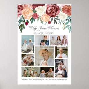 Memorial Foto Collage Beerdigung Beileid Poster