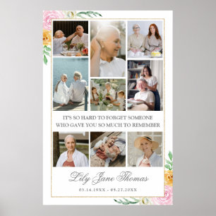Memorial Foto Collage Beerdigung Beileid Poster