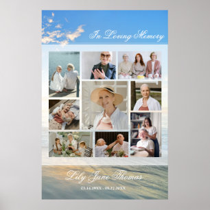 Memorial Foto Collage Beerdigung Beileid Poster