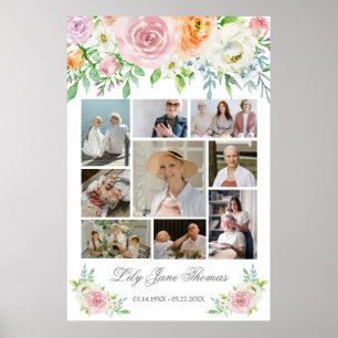 Memorial Foto Collage Beerdigung Beileid Poster