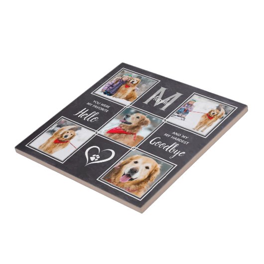 Memorial Foto Collage Dog Fliese (Seite)