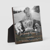 Memorial Foto Collage Erinnerungsgedicht für Hunde Fotoplatte (Vorderseite)