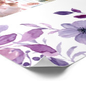 Memorial Foto Collage Lila Wild Blume Poster (Ecke)