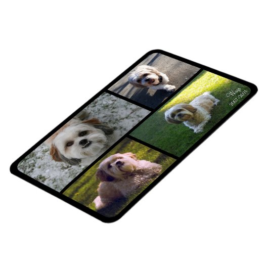 Memorial Foto Collage Name mit Datum Magnet (Linke Seite)