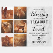 Memorial Foto Collage zum Verlust von Haustieren Fleecedecke (Vorderseite (Horizontal))