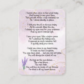 Memorial Foto Custom Lavender Garten Blume Visitenkarte (Vorderseite)