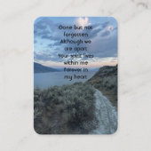 Memorial Foto Custom Morning Sky Clouds Lake Walki Visitenkarte (Vorderseite)