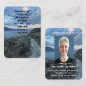 Memorial Foto Custom Morning Sky Clouds Lake Walki Visitenkarte (Vorne/Hinten)