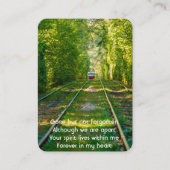 Memorial Foto Custom Tram Tram Forest Tracks Visitenkarte (Vorderseite)