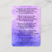 Memorial Foto Custom Wild Violet Garden Blume Visitenkarte (Vorderseite)