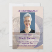 Memorial Foto Custom Yoga Fitness Meditation Einladung (Rückseite)