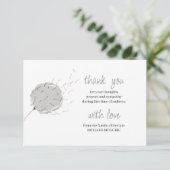 Memorial Foto Dandelion Puff Simple Beerdigung Dankeskarte (Stehend Vorderseite)