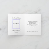 Memorial Foto Dankeschön Note Card — Lilacs Dankeskarte (Innenseite)