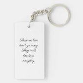 Memorial Foto Die Liebe  Schlüsselanhänger (Rückseite)