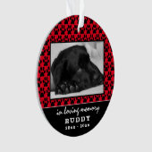 Memorial-Foto Druckmuster Name Ornament (Vorderseite)