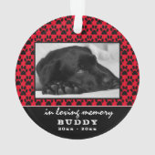 Memorial-Foto Druckmuster Name Ornament (Rückseite)