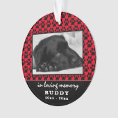 Memorial-Foto Druckmuster Name Ornament (Vorderseite)