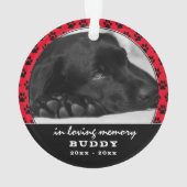 Memorial-Foto Druckmuster Name Ornament (Rückseite)
