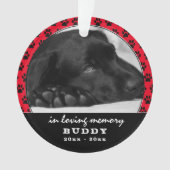 Memorial-Foto Druckmuster Name Ornament (Vorderseite)