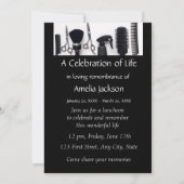 Memorial Foto Einladung Friseur Friseur Friseur (Rückseite)