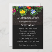 Memorial Foto Einladung Gartengartenbau Primula (Rückseite)