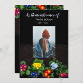 Memorial Foto Einladung Gartengartenbau Primula (Vorne/Hinten)