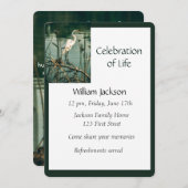 Memorial Foto Einladung zum Egret Water Bird (Vorne/Hinten)