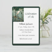 Memorial Foto Einladung zum Egret Water Bird (Stehend Vorderseite)