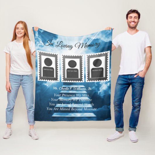 Memorial Foto Fleece Blanket (Beispiel)