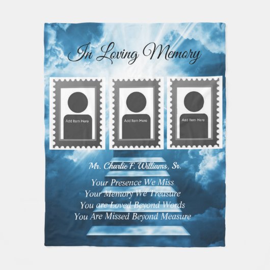 Memorial Foto Fleece Blanket (Vorderseite)