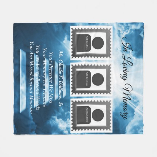 Memorial Foto Fleece Blanket (Vorderseite (Horizontal))