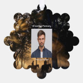 Memorial Foto Forest Trail Wandern Ornament Karte (Rückseite)