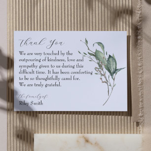 Memorial-Foto für die Wasserfarbenzweige dank Kart Dankeskarte