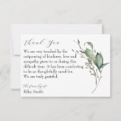 Memorial-Foto für die Wasserfarbenzweige dank Kart Dankeskarte (Vorderseite)