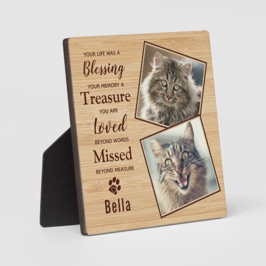 Memorial-Foto für Katzen Fotoplatte (Vorderseite)