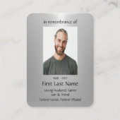 Memorial Foto Gebet 4x4Truck Off-Road Monster B Visitenkarte (Rückseite)