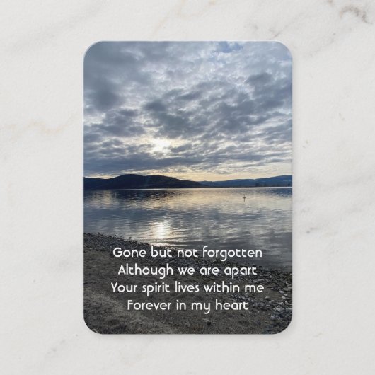 Memorial Foto Gebet Abend Sunset Visitenkarte (Vorderseite)