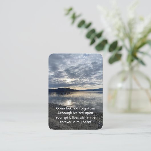 Memorial Foto Gebet Abend Sunset Visitenkarte (Stehend Vorderseite)