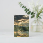 Memorial Foto Gebet Beautiful Sky Sun Light Visitenkarte (Stehend Vorderseite)