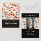 Memorial Foto Gebet Bingo Game Visitenkarte (Vorne/Hinten)