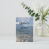 Memorial Foto Gebet Christlich Himmlisch Sky Visitenkarte (Stehend Vorderseite)