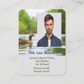 Memorial Foto Gebet Enten Seen Vögel Visitenkarte (Rückseite)