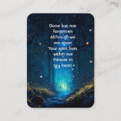 Memorial Foto Gebet Feuerblende Blitzabend Bug Nig Visitenkarte (Vorderseite)