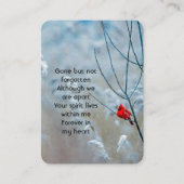 Memorial Foto Gebet Kardinal Roter Bird Visitenkarte (Vorderseite)