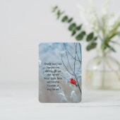 Memorial Foto Gebet Kardinal Roter Bird Visitenkarte (Stehend Vorderseite)