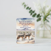 Memorial Foto Gebet Keepake Coyotes Wüste Visitenkarte (Stehend Vorderseite)