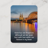 Memorial Foto Gebet Köln Kölner Dom Deutschland Visitenkarte (Vorderseite)
